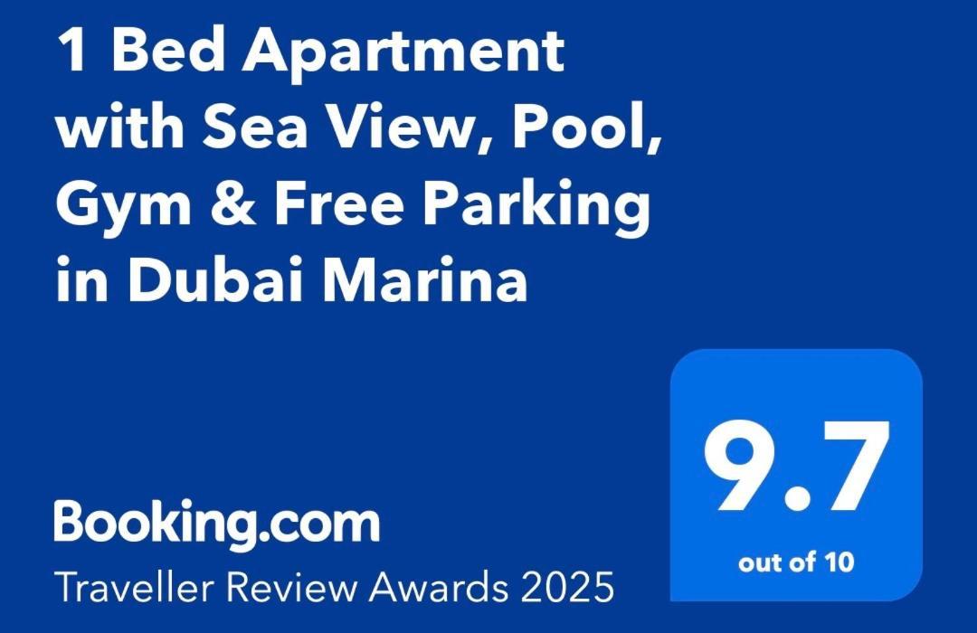 1 Bed Apartment With Sea View, Pool, Gym & Free Parking In Dubai Marina מראה חיצוני תמונה